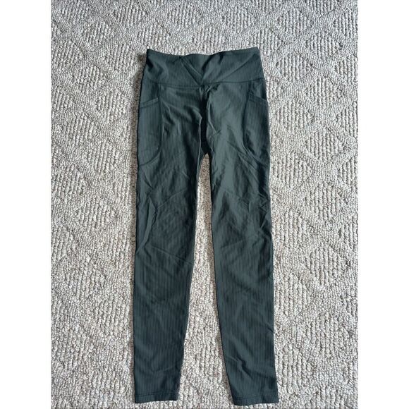 Womens  OLD NAVY Green High Rise Leggings Go Dry 7/8 Ankle Women's Size Small - Picture 1 of 5